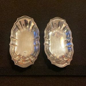 Chippendale International Silver Co Plated Nut Trays
